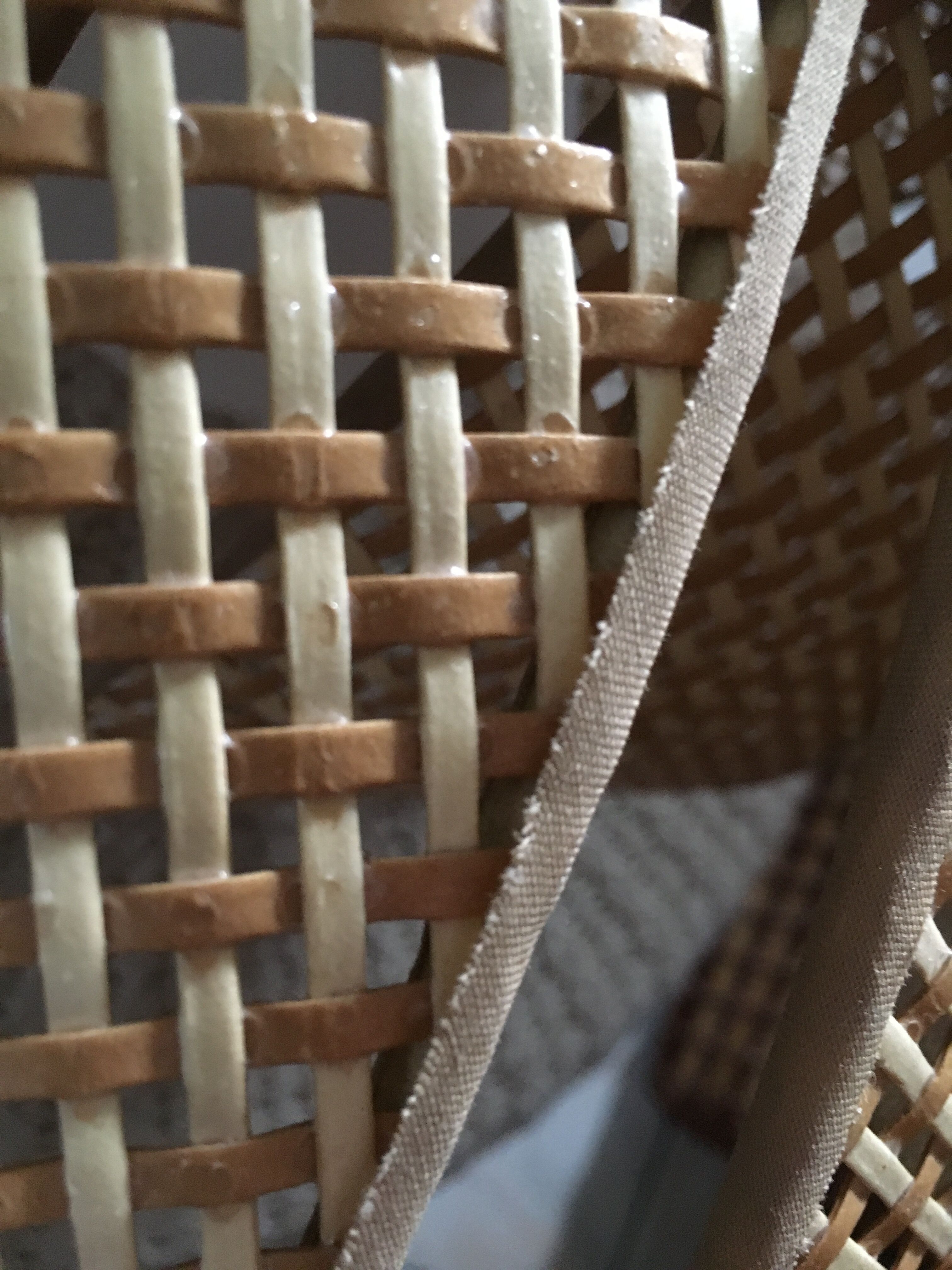 Flower hanging caning vintage rattan