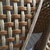 Flower hanging caning vintage rattan