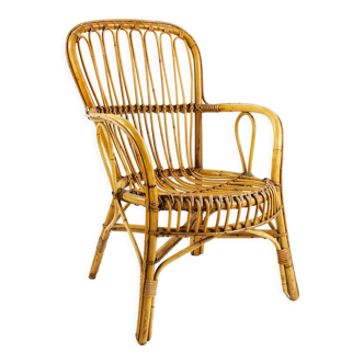 1960s bamboo chair vintage mid century