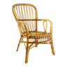Chaise en bambou des années 1960 vintage mid century