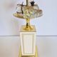 Vintage Regency Brass Crystal Fruit Table Lamp from Le Dauphin, 1970s