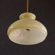 Old pendant light in pale young glass - mounted with cable and new socket