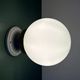 Vintage globe wall or ceiling light in white opaline.