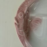 Set of 6 vintage plates in the shape of pink and gray fish - Nidervillier