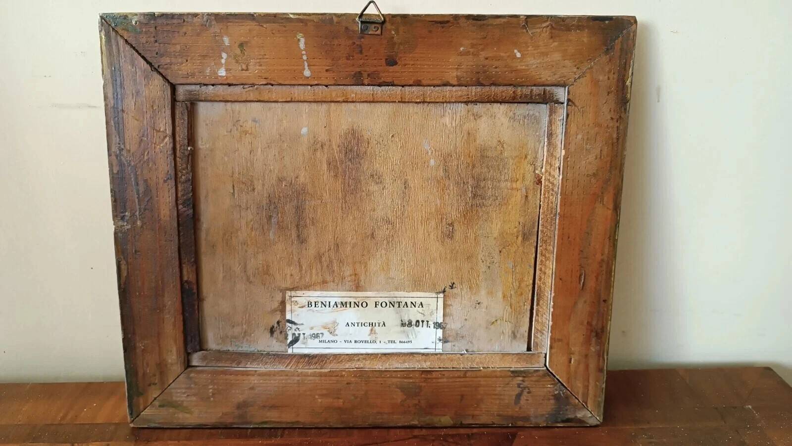 Oil painting on panel landscape early 1900s