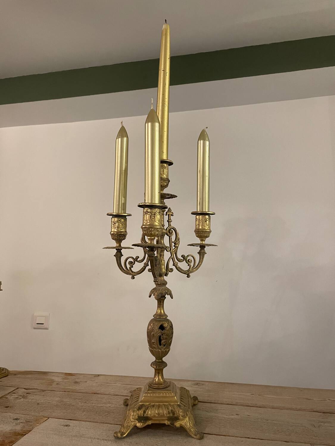 Napoleon III style bronze candelabra