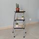 Vintage stepladder in chrome and formica 70s/80s