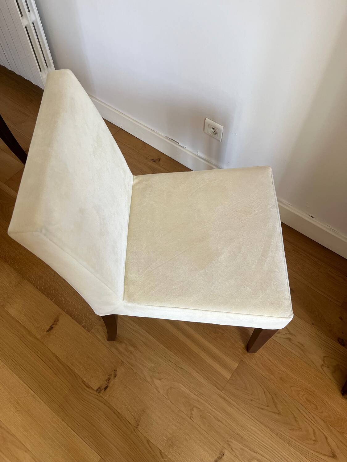 6 Ligne Roset chairs in ivory alcantara.