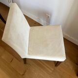 6 chaises Ligne Roset french Line en alcantara ivoire