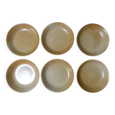 6 Vintage Village Stoneware Soup Plates