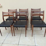6 vintage Scandinavian teak chairs