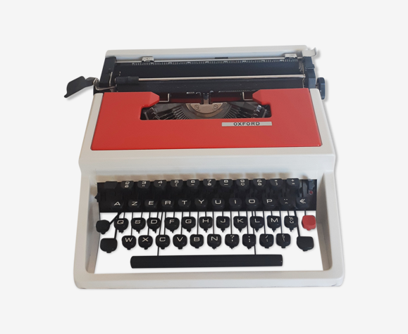 Machine à écrire portative Oxford , rouge , fonctionnelle