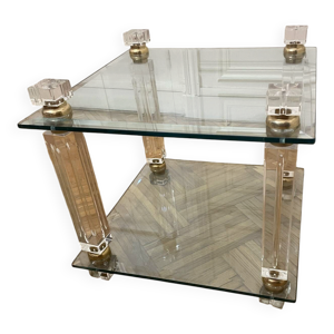 bout de canapé en verre