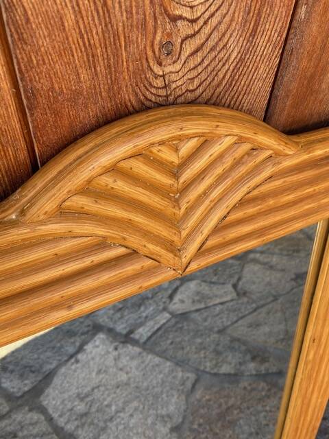 Vintage bamboo large mirror