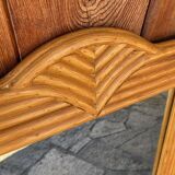Vintage bamboo large mirror