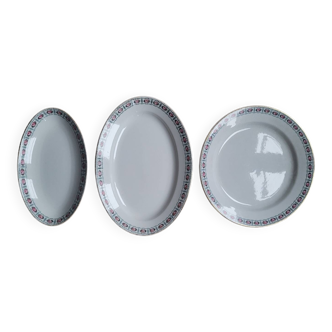 3 antique serving dishes