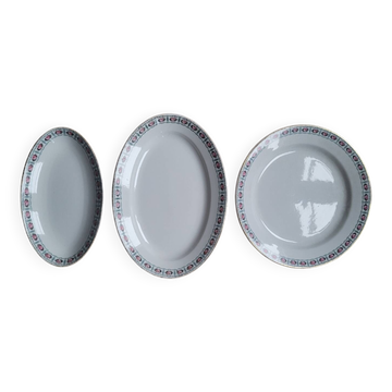 3 plats de service anciens