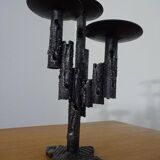Brutalist Iron Candleholder, 1960s