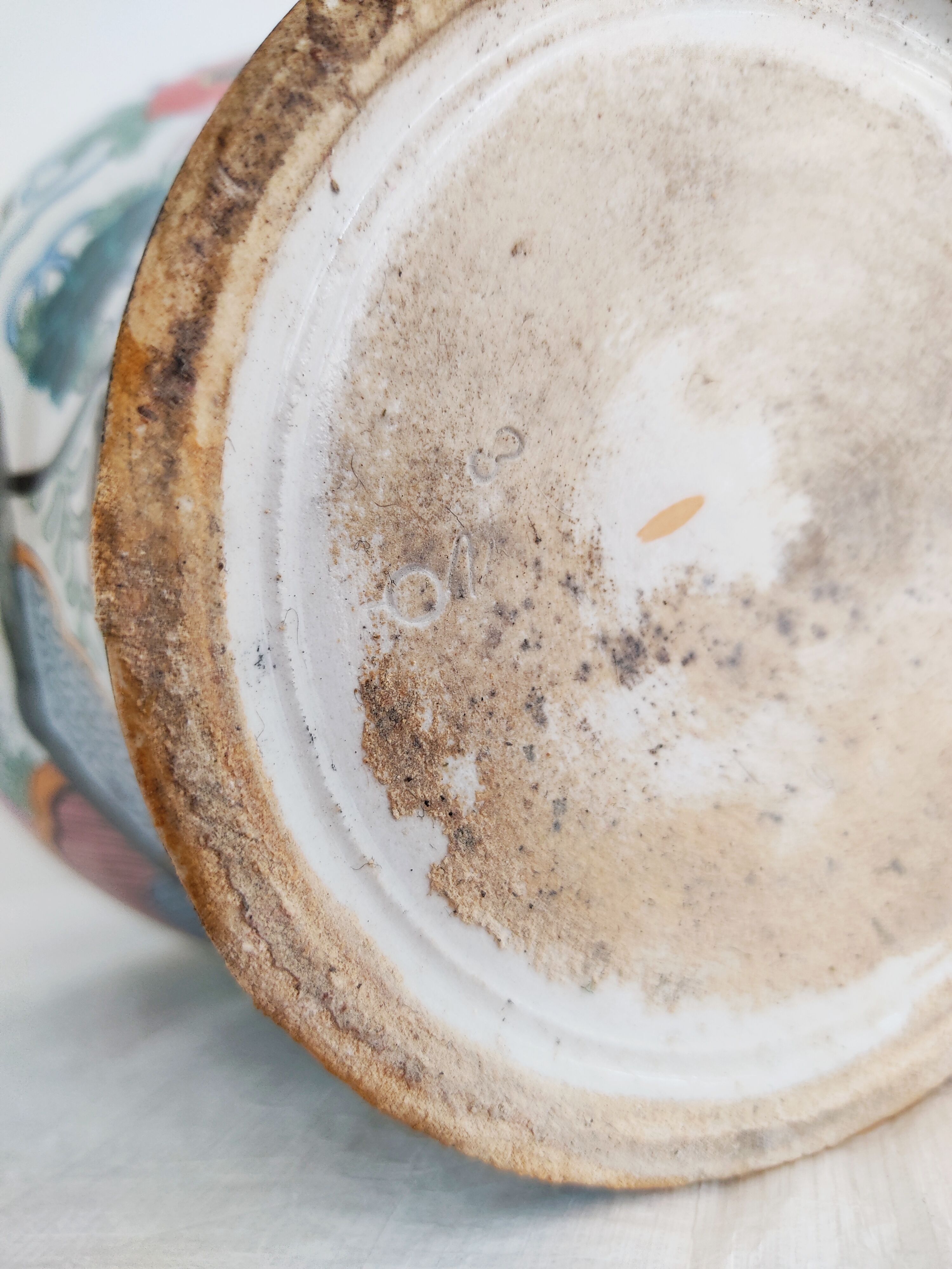 Vase Asian décor mid 20th