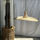 Small suspension, rattan luminaire in hat shape D:60cm