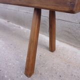Pair of solid oak farm bench