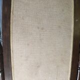 Swivel wooden mirror on stand