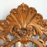 Miroir doré ancien XIXe Bois