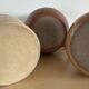 Trio of vintage stoneware jug vases