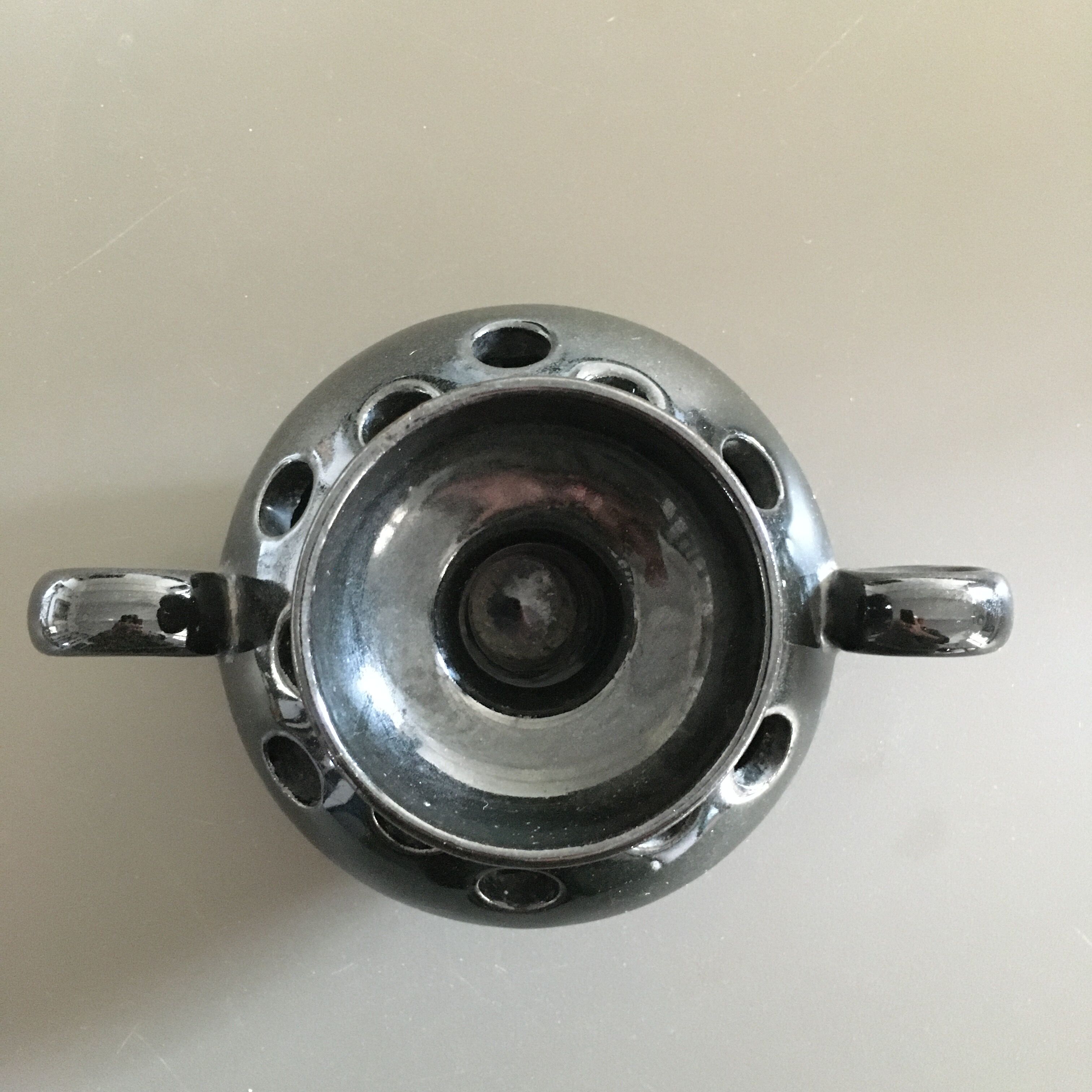 Black flower spike vase