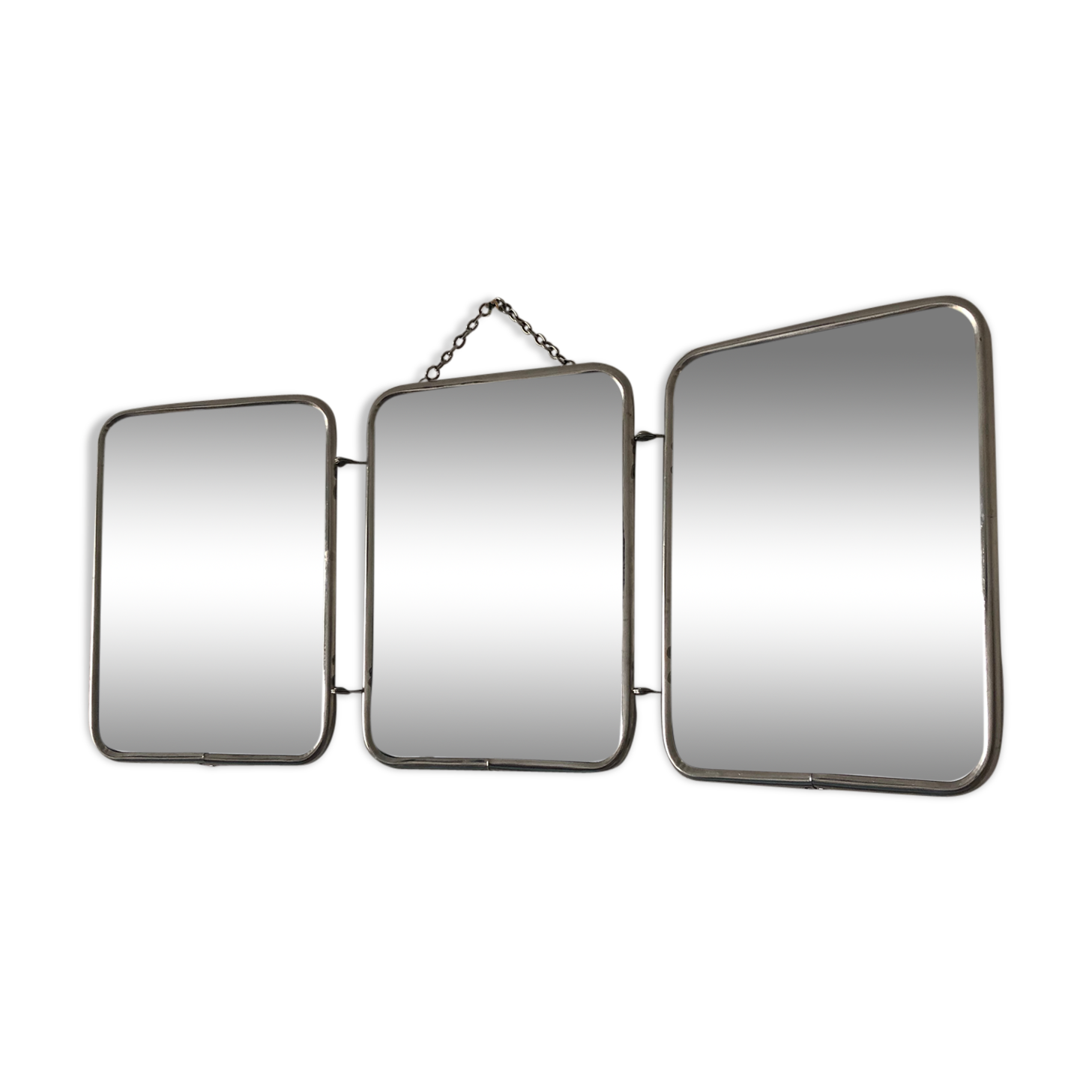 Mirror triptych gooseberries barber 20x49cm vintage 1950