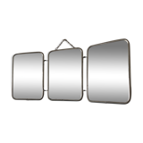 Mirror triptych gooseberries barber 20x49cm vintage 1950