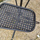 Tripod floor lamp, shelf and plant holder, vintage, 50s
