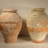 Two ceramic takotsubo pots - Japan