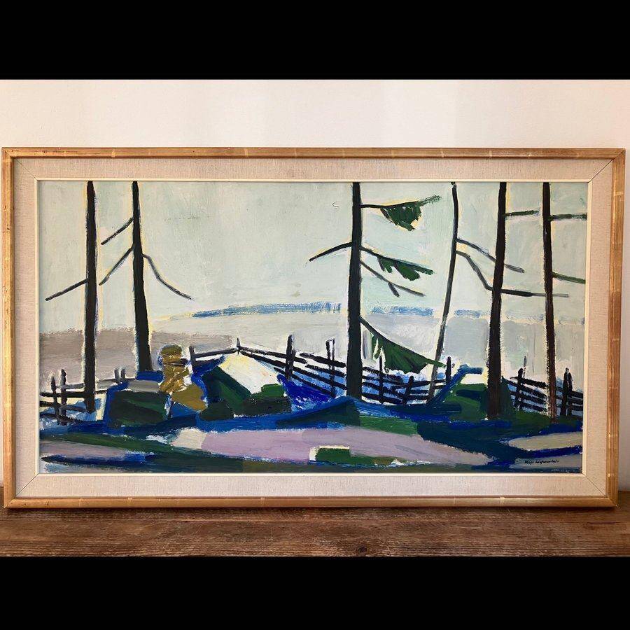 Winter day in the garden by Kåge Liefwendal 1960s