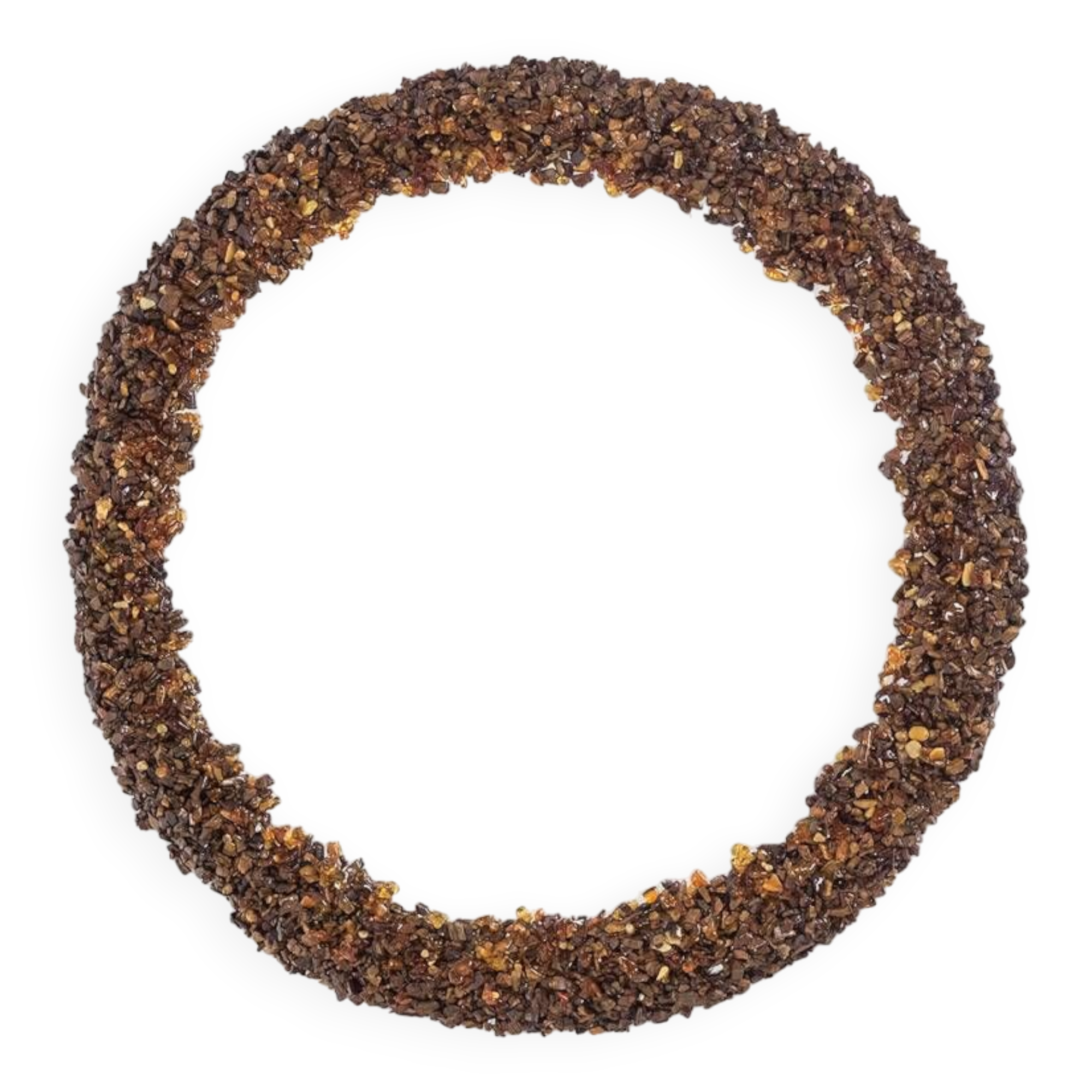 Semi-precious stone mirror. Contemporary artisanal work.