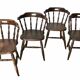 Set de 4 chaises montagnardes en chêne