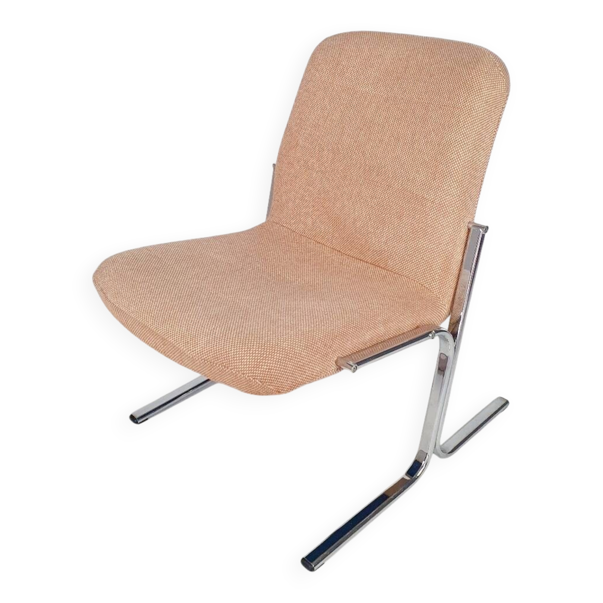 Chauffeuse vintage,  tissu et chrome