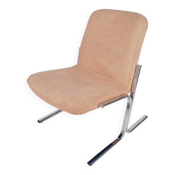 Chauffeuse vintage,  tissu et chrome