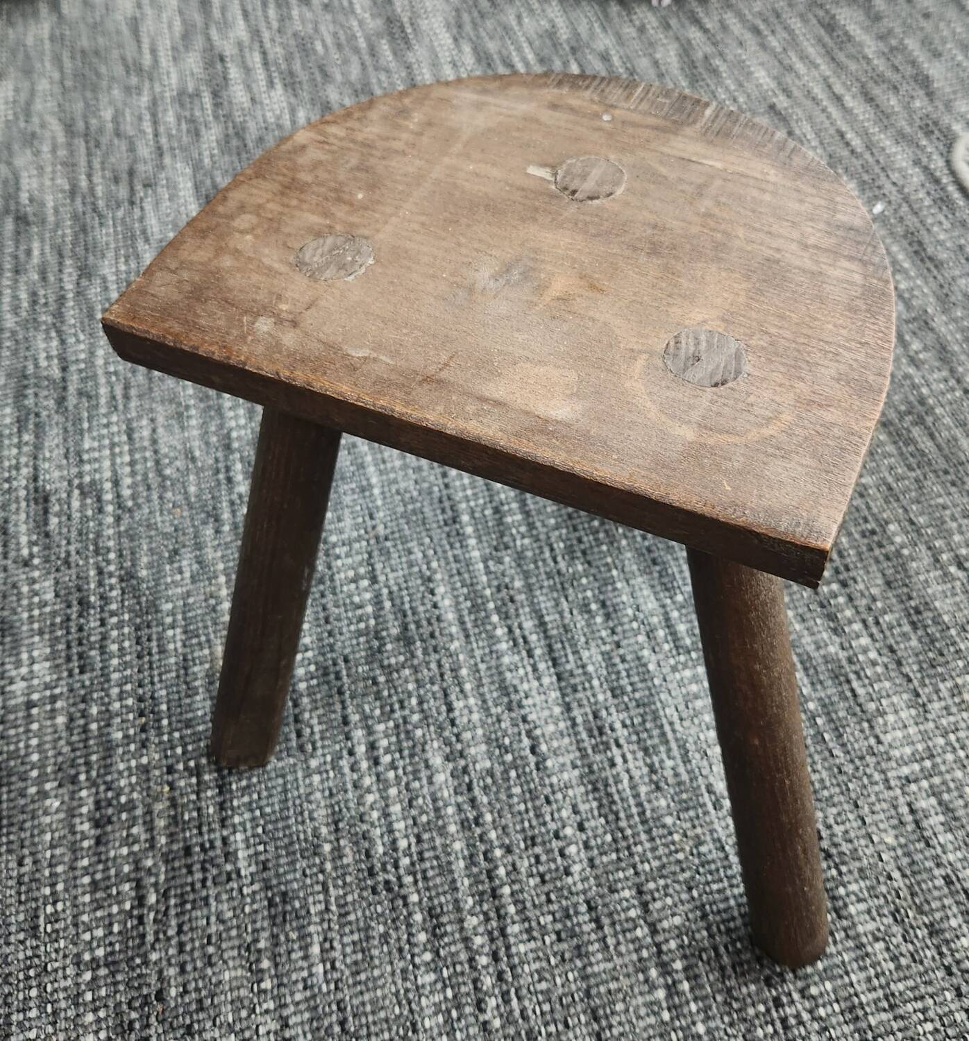 Vintage wooden tripod stool