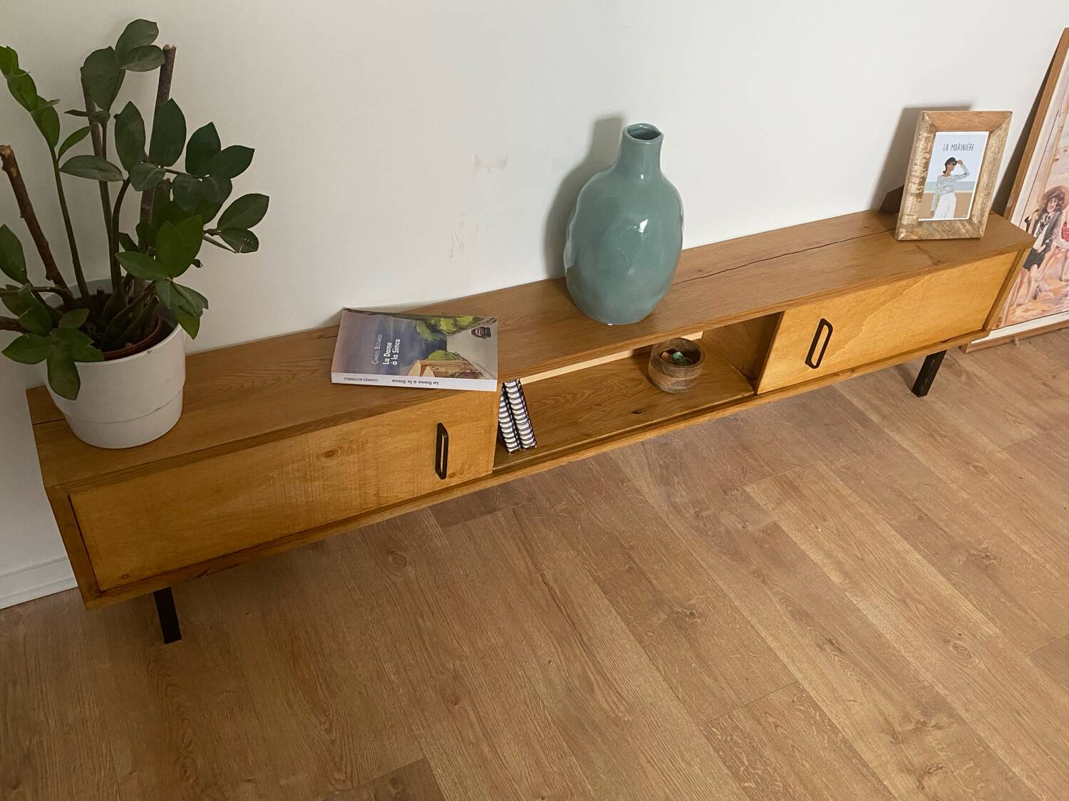 Light oak solid wood sideboard