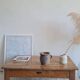 Vintage rectangular wooden coffee table