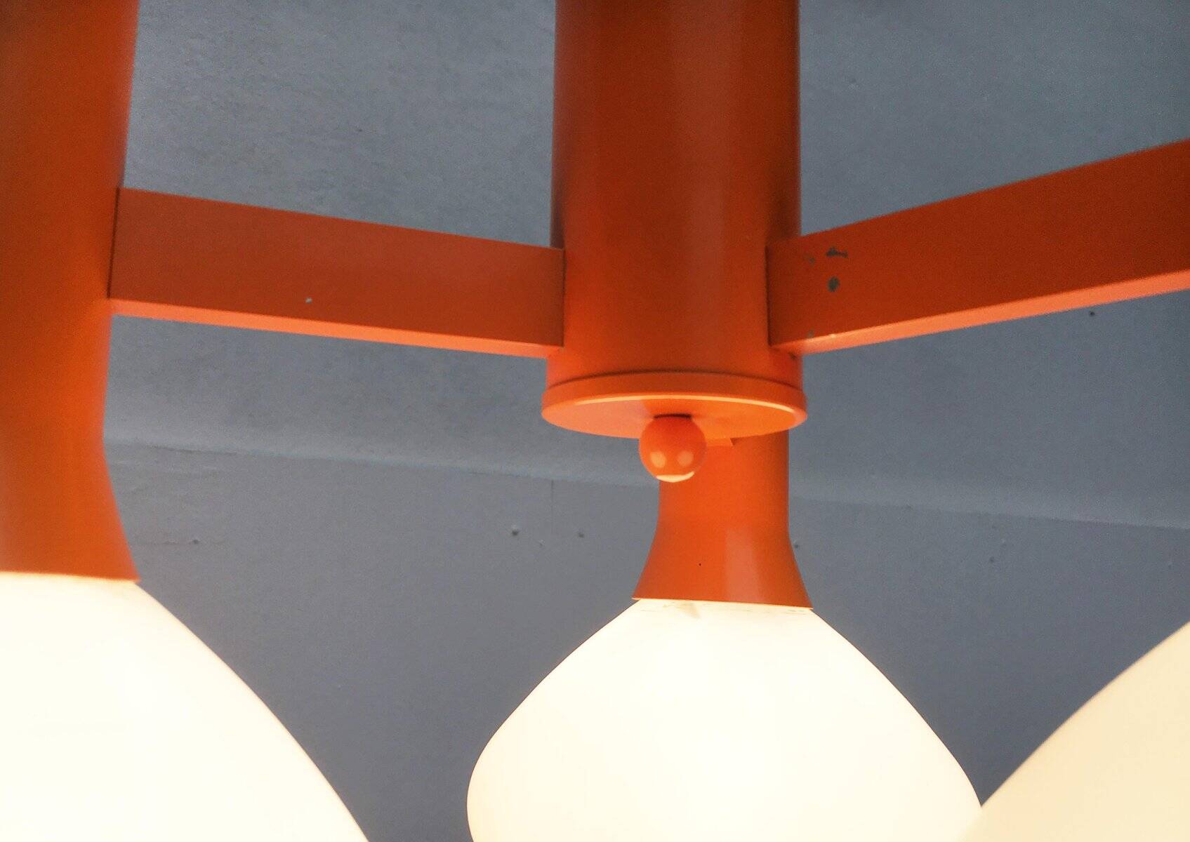 Orange Vintage Space Age Pendant Lamp