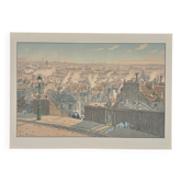 Lithograph by Henri Rivière, Parisian Landscapes, Paris seen from Montmartre