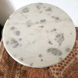 Marble bistro pedestal table, plant holder