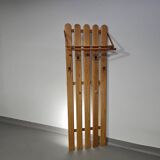 Pine wood coat rack / coatrack width 60 height 190 depth 30 cm