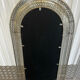 Large oriental mirror in pierced metal - H 116 cm