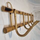 Rattan coat rack