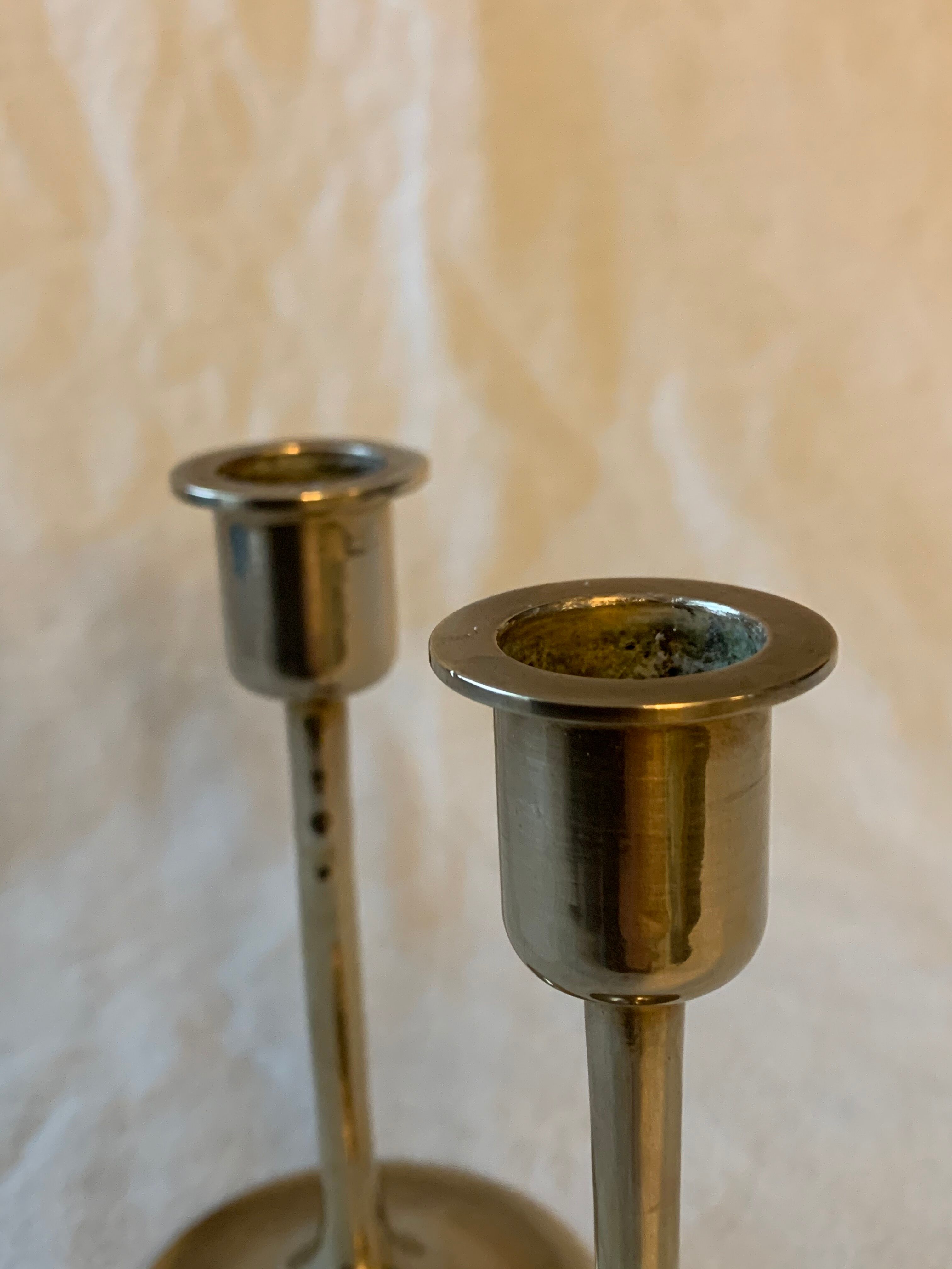 Pair of brass candlesticks