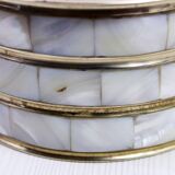 Vintage box in brass and mother-of-pearl