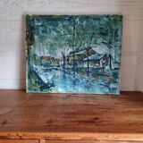 Hst ancienne huile sur toile, peinture signée, tableau